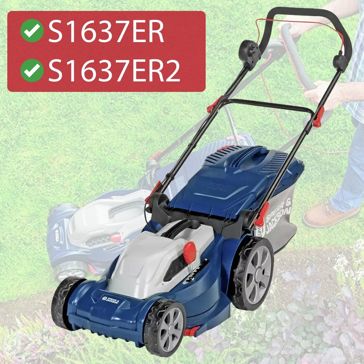 Lawnmower Blade for SPEAR JACKSON S1637ER S1637ER2 37cm Electric