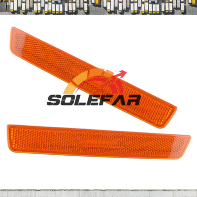 Fit 15-19 Challenger Amber Front LH RH Side Marker Signal Park Light Lamp w/Buld