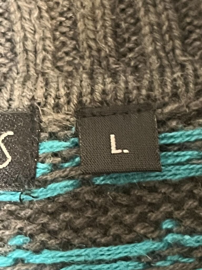 Nomadic Traders Sweater L Blue Pullover Knit Snow… - image 4