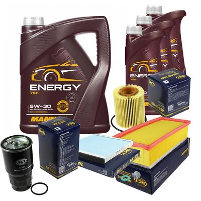 Inspektionspaket 8L Energy 5W-30 für Toyota Avensis Station Wagon 2.2 D-CAT 2.0