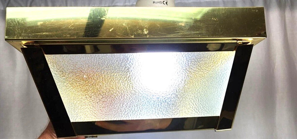 Lámpara de techo empotrada Starlight de Thomas de latón con 2 luces NOS 1989 Foto 2 de 4