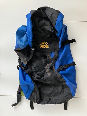 Vtg 80s 90s THE ULTIMATE THULE Blue/Black PRO-ALPINIST CAMPING BACKPACK Hike Bag