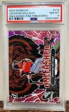 2023 Donruss Unleashed - Pink Fireworks - Jackson Holliday #U14 - PSA 8 NM-MT‼️
