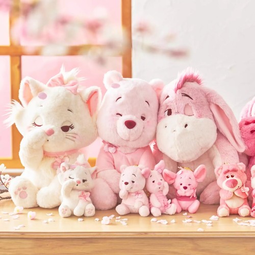 Disney Store Japan Pooh M Plush SAKURA pink 2024 - Picture 8 of 8