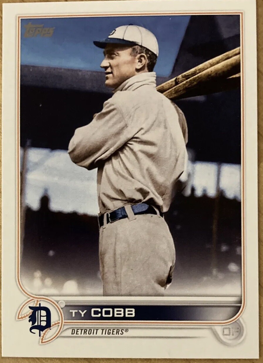 2022 Topps Update Series US204 TY COBB SP Photo Variation Legend HOF Tigers