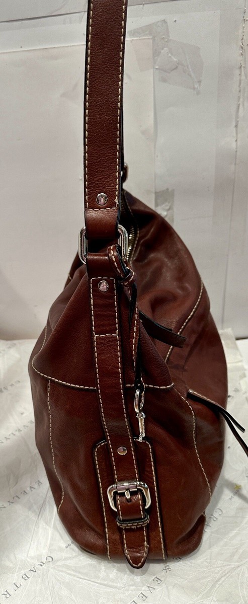 ★ベッシィジョンソン★海外激熱アイテム★SKULLICIOUS★バッグ Fossil ZB2187 LG Cognac Leather Slouchy Hobo Shoulder Bag