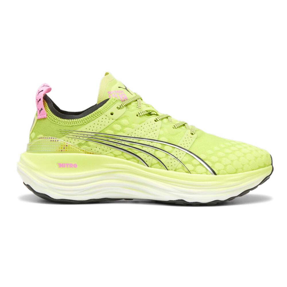 Женские зеленые кроссовки для бега Puma Foreverrun Nitro Psychedelic Rush на шнуровке в
