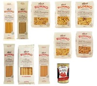 Pasta Rummo Mezzi Rigatoni Farfalle Fusilli Mafaldine 10X500G+Polpa 400G