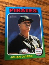 2024 Topps Heritage Mini Johan Oviedo Pittsburgh Pirates 104