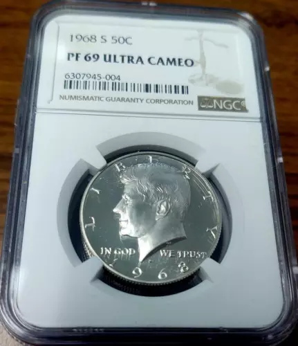1968-S NGC PF69 ULTRA CAMEO 50C KENNEDY HALF-DOLLAR #945-004
