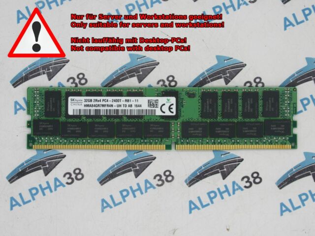 Hynix 32 GB Rdimm ECC Reg DDR4-2400 RAM Supermicro X10DRFF-C X10DRFF-CG Server