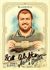Scott Blumstein autographed poker card 2017 WSOP 2018 Topps Allen & Ginters #34