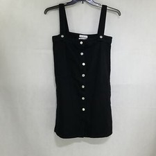 Urban Outfitters Black Denim Dress Button Front Size S Tank