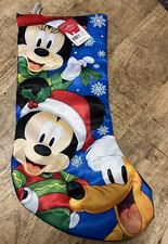 Nwt Kurt Adler Disney Mickey and Friends 18  Stocking Minnie Pluto Christmas