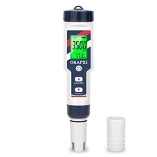 pH Salinity Tester 5 in 1 pH SALT TDS EC Temp Meter for Hydroponic System Saltwa