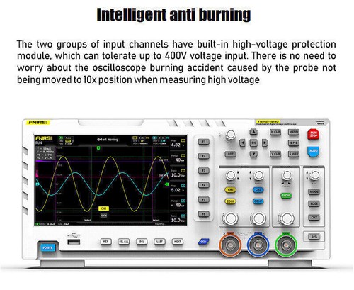 FNIRSI 1014D 2 In 1 7Inch Digital Oscilloscope Dual Channel 1GSa/s Sampling Rate - Picture 2 of 12
