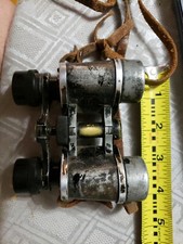 Antique EM LEGER Paris 8x24 Binoculars With Original Leather Case