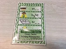The Green Series - Missing Sound Set (24 Wipewriter Cards ) Montessori