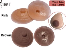 BIMEIAdhesive Silicone Nipples Reusable Attachable Nipple for Breast Forms #8003