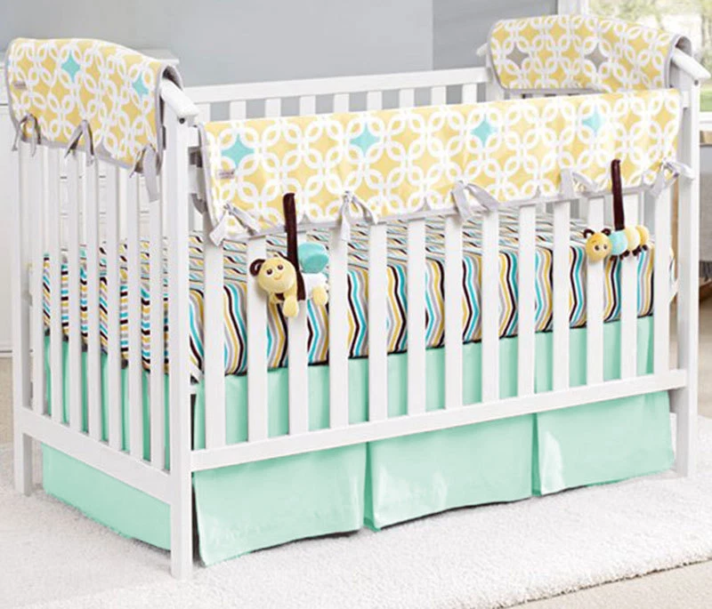 Nursery Bedding Baby Crib Mini crib Two Pleat Skirt Solid 23 Color