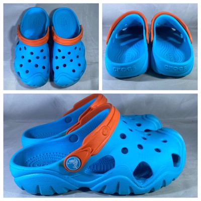 crocs blue and orange