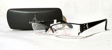 NEW Baby Phat 138 eyeglasses 51-17-135 Black eyewear 1/2 rim frames w/case