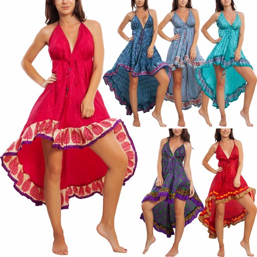 Vestito donna abito asimmetrico gipsy Ibiza etnico boho chic TOOCOOL RK-102  | eBay