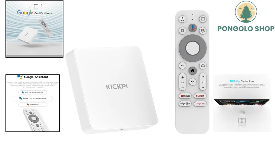 Android 11 TV Box 4K 2GB RAM 32GB Dolby Audio Chromecast Voice Search - Image 2 of 4