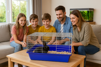 Zoopaul HasenkäFig Komplett L Dunkel Blau 70Cm KäFig Nagetiere Hase Kanninchen