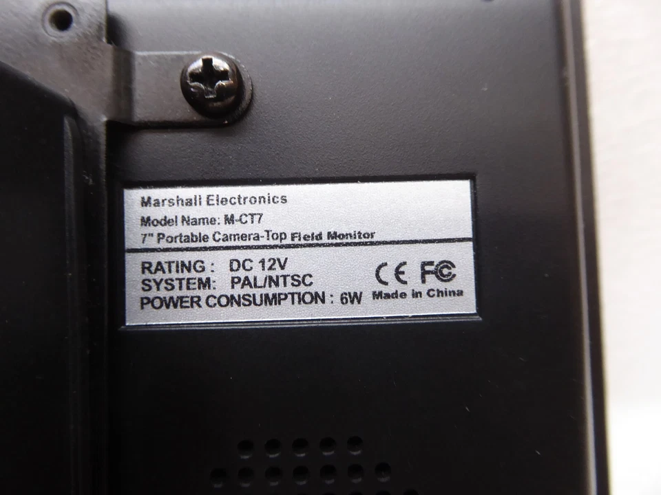 Cámara portátil Marshall M-CT7 7" - Monitor de campo superior Foto 4 de 4
