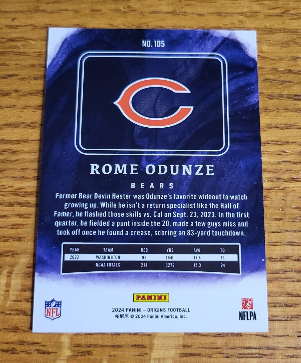 Rome Odunze 2024 Panini Origins Football RC 105 Chicago Bears | eBay