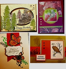 Stampin Up Card Kits SET of 4 Different Birthday Cards  READ