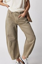 Free People Mid Rise Barrel Jeans