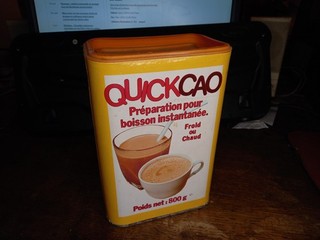 Ancienne boîte QuickCao Cacao style Banania Nesquik années 1990