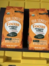 Four Sigmatic Focus Organic Coffee W/ Lion  s Mane  Chaga 10oz Each / TWO PACK