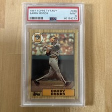 1987 Topps Tiffany #320 Barry Bonds PSA MINT 9 Rookie RC