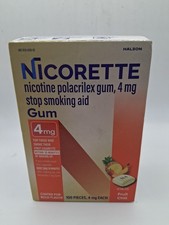 Nicorette 4mg. Nicotine Gum Fruit Chill 100 Pieces Exp:04/2028