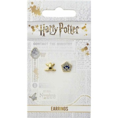 Harry Potter Ohrringe Chocolate Frog & Box (Vergoldet)