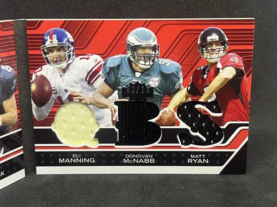 Camiseta Topps Triple Threads 2008 6 jugadores folleto reliquia SP/13 Manning Brees Romo Foto 2 de 4