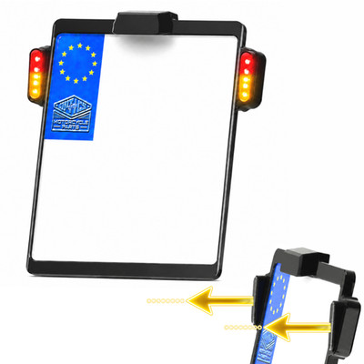 IRON OPTICS Kennzeichenhalter 180x200 JAX 3in1 passend für Harley Street Glide