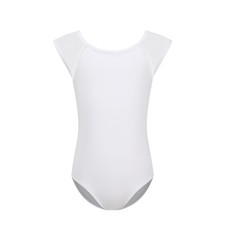 Ballet Leotards Girls Toddler Mesh Cap Sleeve Gymnastics Dance Hollow Back
