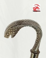 Vintage Brass Snake Head Handle For Wooden Walking Stick Cane Only Handle gift