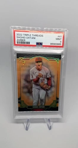 2022 Topps Triple Threads Amber /199 Shohei Ohtani #41 PSA 9 LA Angels