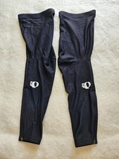 Pearl Izumi Men's Black Leg Warmers With Ankle Zipper on Both Legs, Size LG