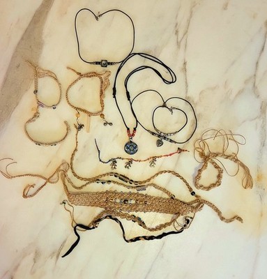 Authentic Grateful Dead Road-Worn Lot Jewelry Collection | Dancing Bears · Hemp 