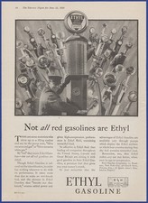 Vintage 1929 ETHYL Gasoline Gas Pump Gas Station Ephemera 20's Print Ad