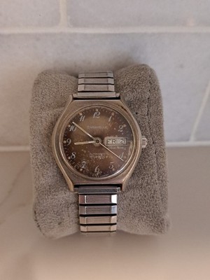 Vintage Working Mens Caravelle Automatic Set O Matic Dual Date T5 West Germany