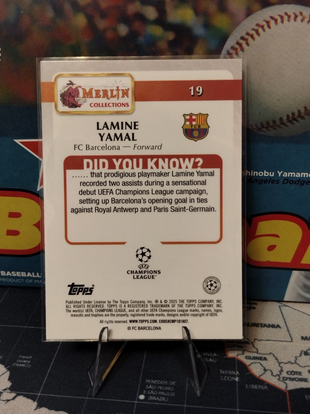 2024-25 Topps Merlin UEFA Club Competitions - Lamine Yamal #19 - Mini-Diamond view 2