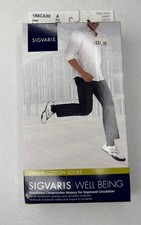 SIGVARIS Unisex CASUAL COTTON KHAKI Size A Knee High Compression Socks 15-20mmHg