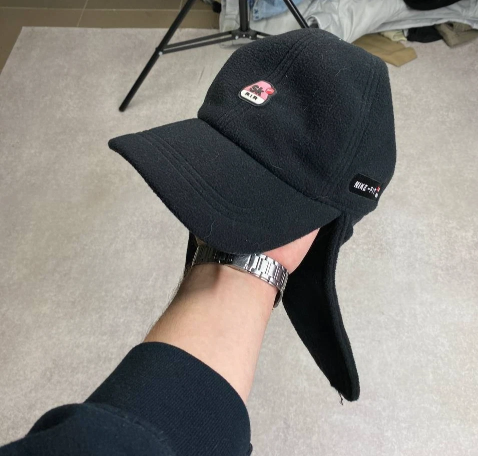 Nike x Skepta H86 Earflap Cap QS Black Trapper Hat Black Fleece Rap Hat SK AIR
